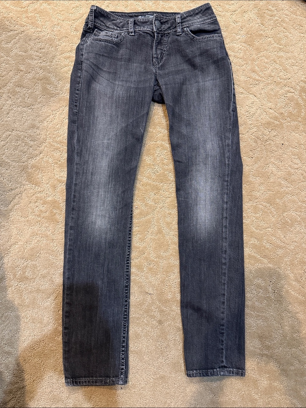 Silver Jeans women’s Suki Skinny Gray Wash Jeans